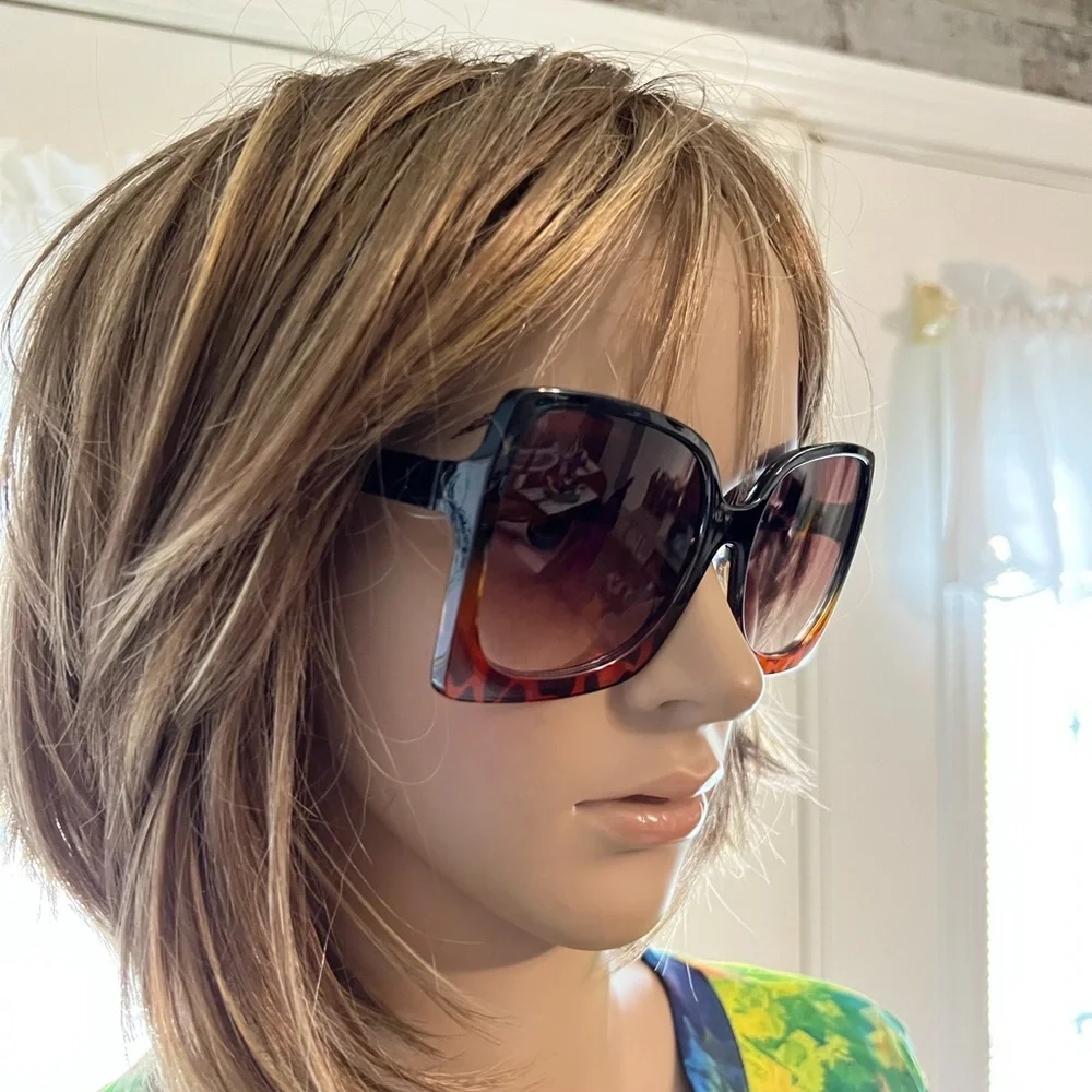 Cat Eye Oversized Rectangle Sunglasses‎ NEW